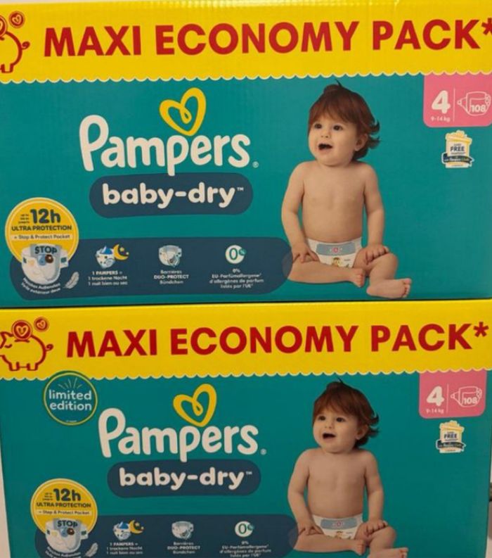 Couches Pampers baby dry T4