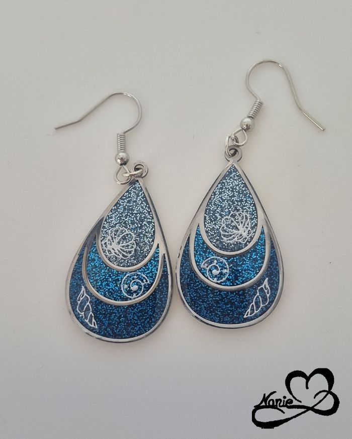 Boucles d'oreilles Gouttes Sous-marines - photo numéro 4