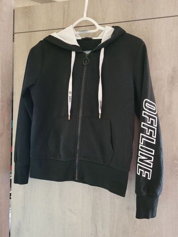 Gilet noir zippé taille XS Jennyfer