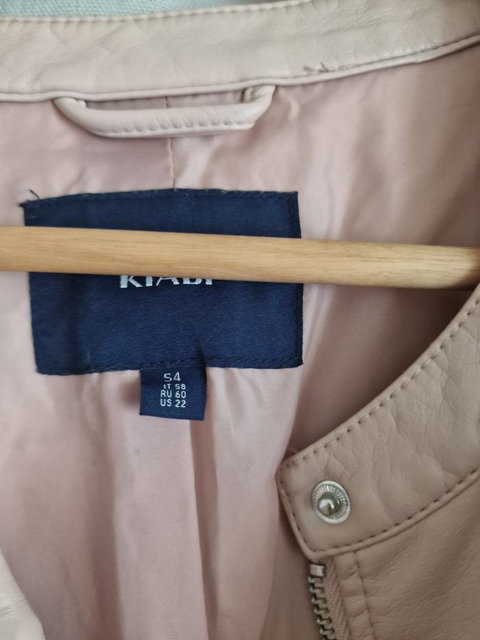 Blouson en cuir rose poudré - photo numéro 4