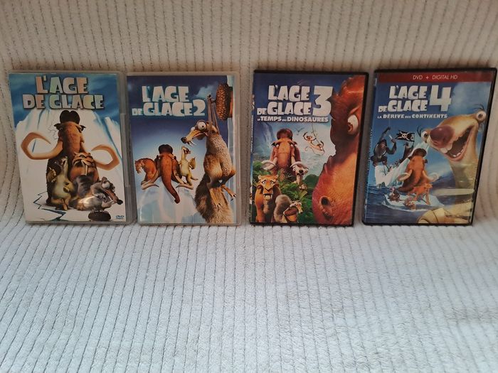 Lot de 4 DVD L' AGE DE GLACE (n° 1-2-3-4 ) / " Fox. "