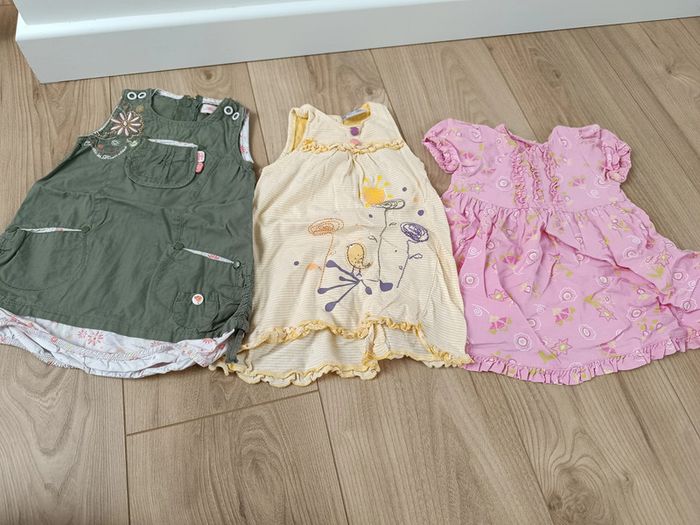 Lot 3 robes légères Printemps été 6 mois