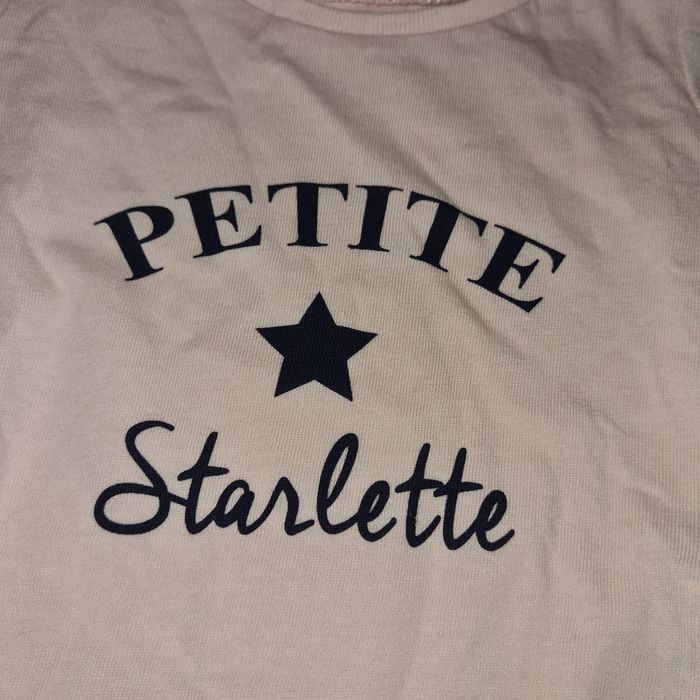 T-shirt fille 3 mois "Petite starlette" - photo numéro 2