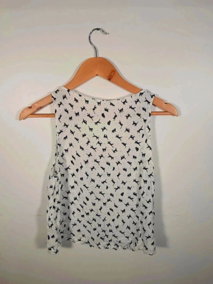 C5 top blanc imprimé Mango XS - photo numéro 2