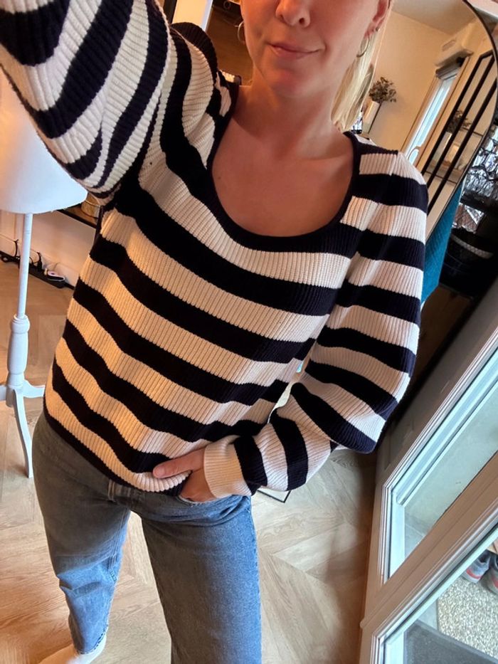 Joli pull marin taille L/40 Mango - photo numéro 3