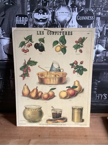 Affiche cartonnée « les confitures»