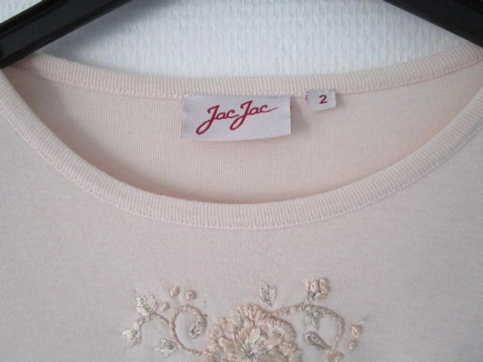 T-shirt écru vintage fleur 42 - photo numéro 7