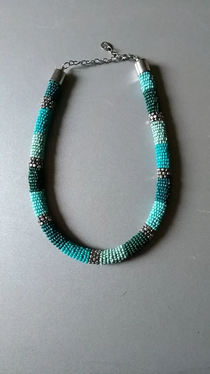 Collier Bala Boosté Monoprix vert en perles - photo numéro 5