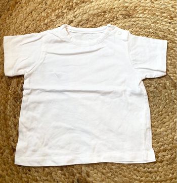 T-shirt blanc fille ou garçon, 6 mois