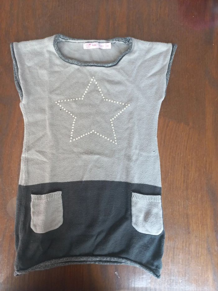 Robe pull sans manches gris Gémo 3ans