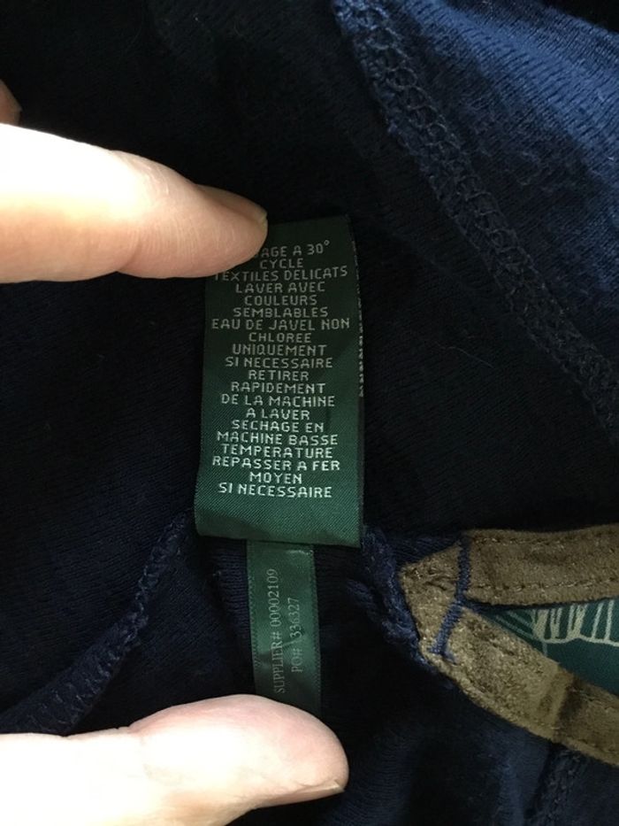 Top manches longues pour femme Lauren Jeans Co Ralph Lauren bleu marine taille M 078 - photo numéro 11