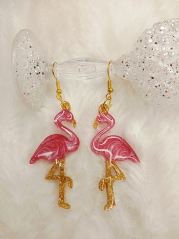 Boucles d'oreilles flamand rose 🦩