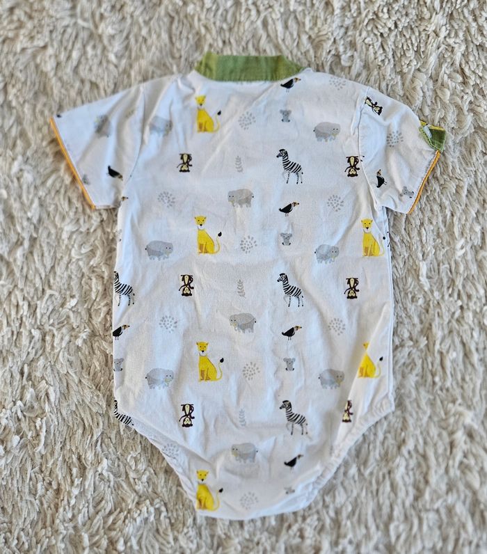 Ensemble chemise bodie short 1 mois - photo numéro 3