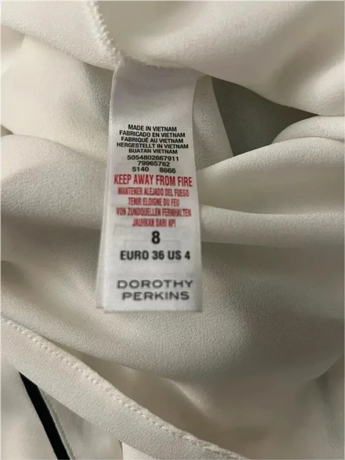 Blouse blanche à détails noirs Dorothy Perkins - photo numéro 6