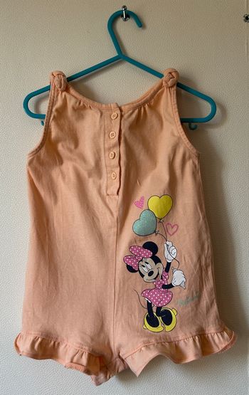 barboteuse noeud sur l'épaule Minnie avec ballons taille 18 mois