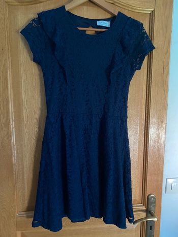 Robe dentelle automne/hiver doublée marine