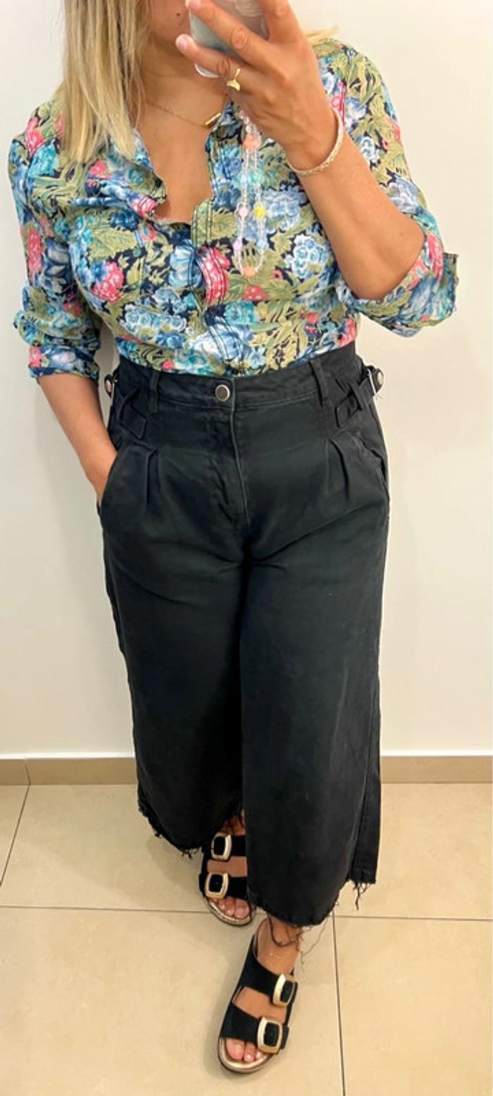 💙Chemise imprimée fleurs multicolores stradivarius Taille L - photo numéro 4