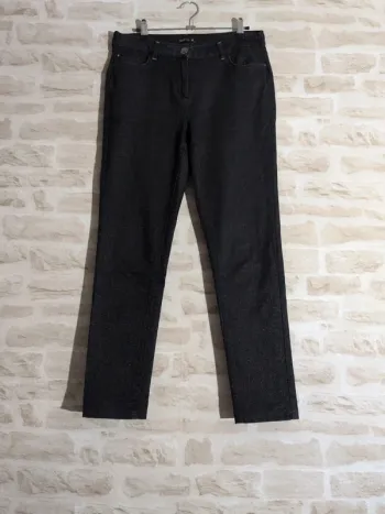 Pantalon Bréal – Taille L – Noir effet pailleté