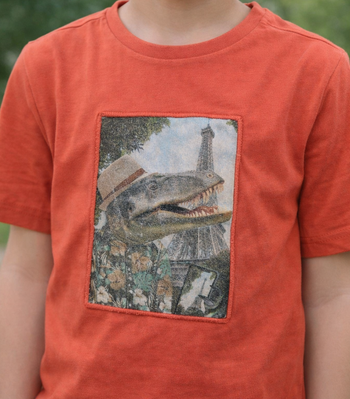 T‑shirt garçon Someone crocodile Paris – Corail – 7 ans (122 cm)