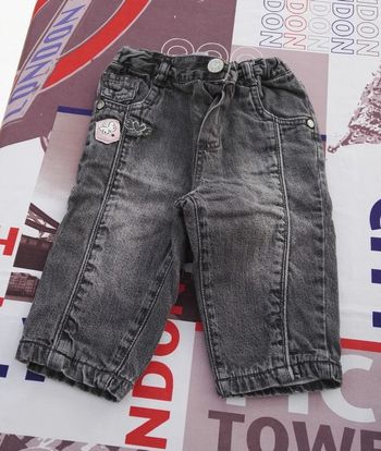 Jean chaud motif papillon 12 mois