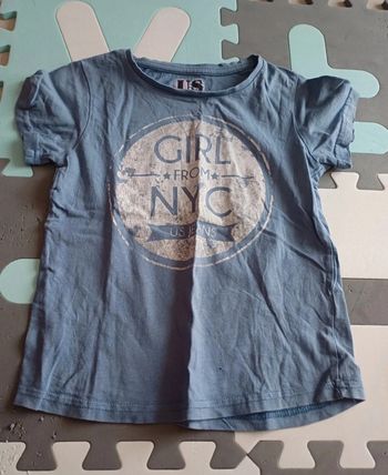 T-shirt bleu fille 8 ans