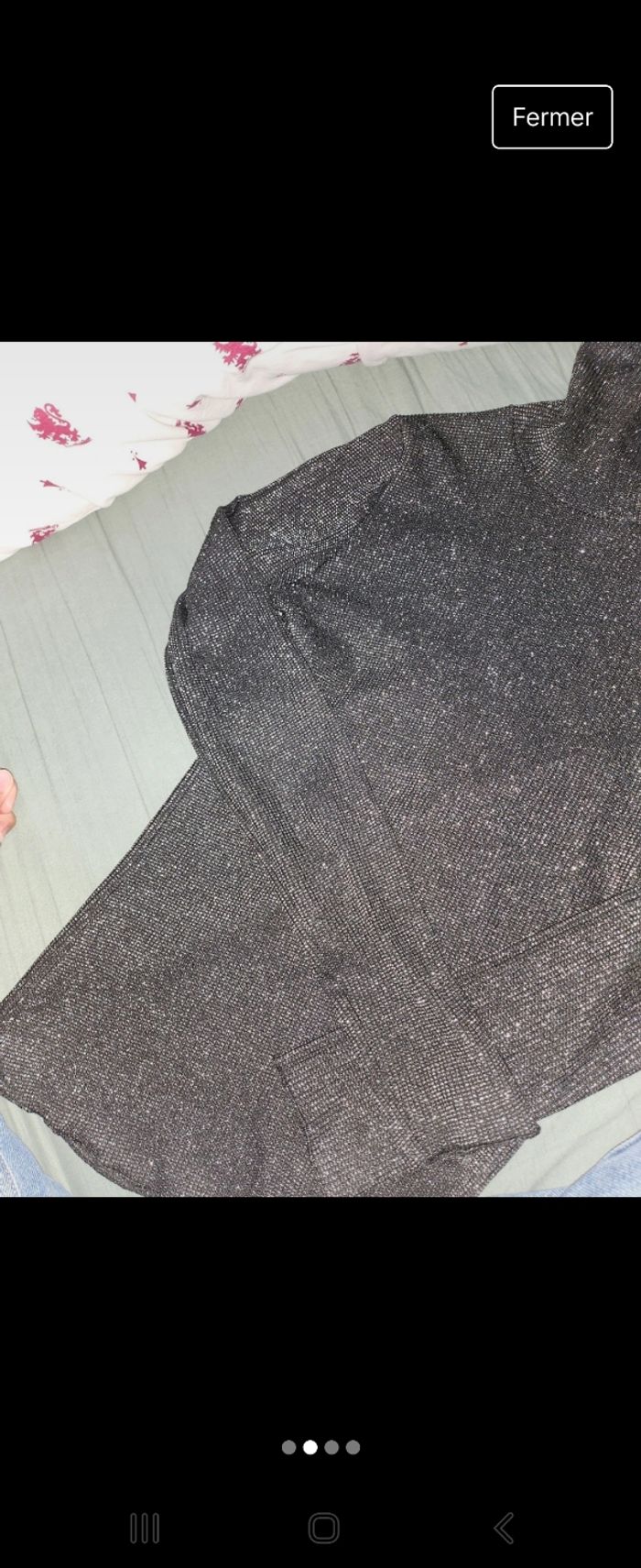 Pull à col roulé à paillettes Zara - photo numéro 2