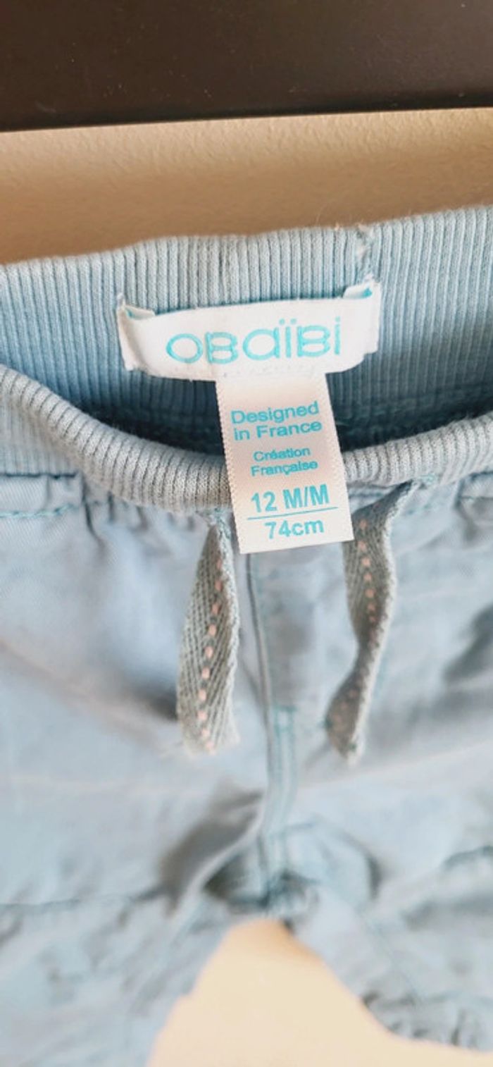 Pantalon bleu clair obaibi 12 mois - photo numéro 3