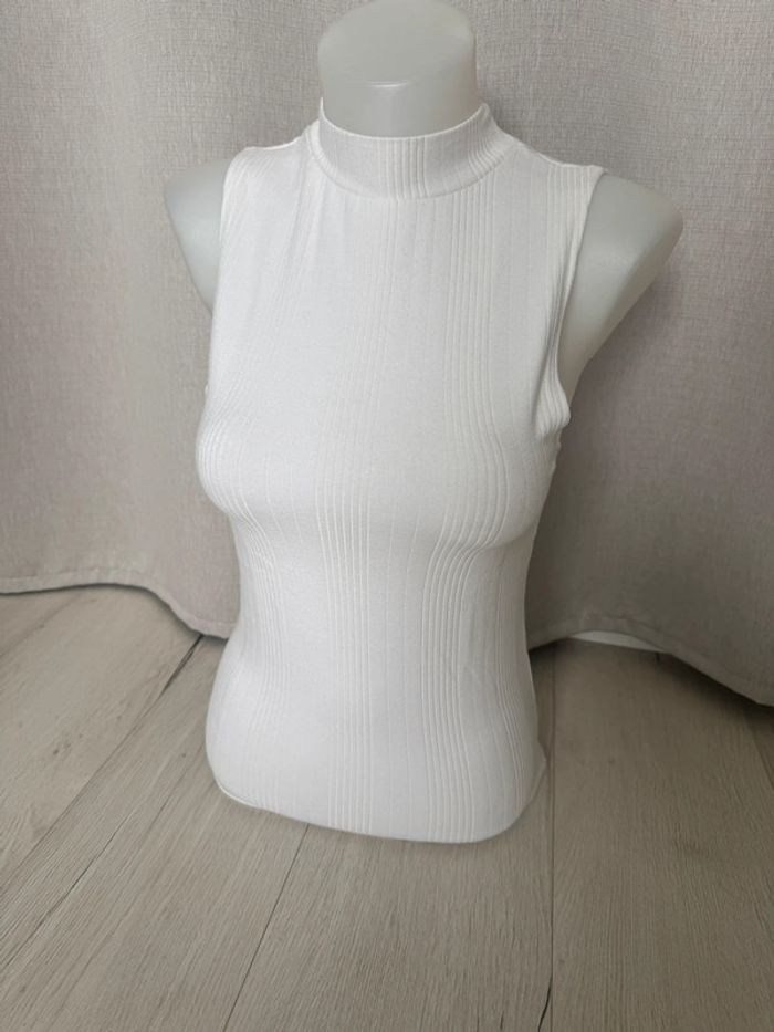 Haut sans manches blanc S