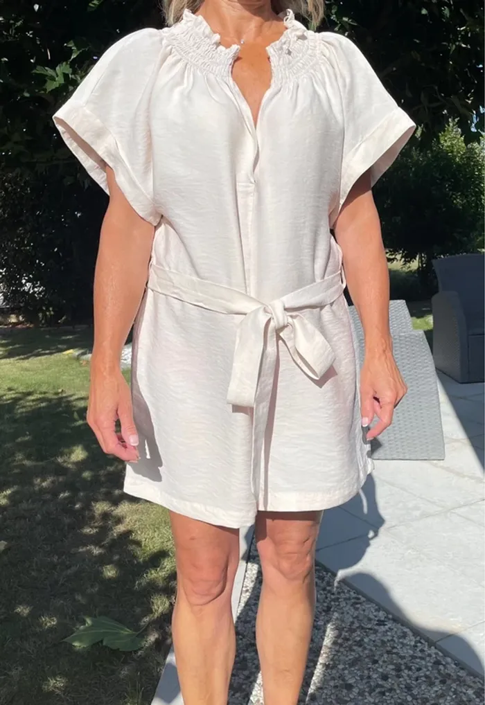 Combi-short Zara beige blanc cassé - photo numéro 3