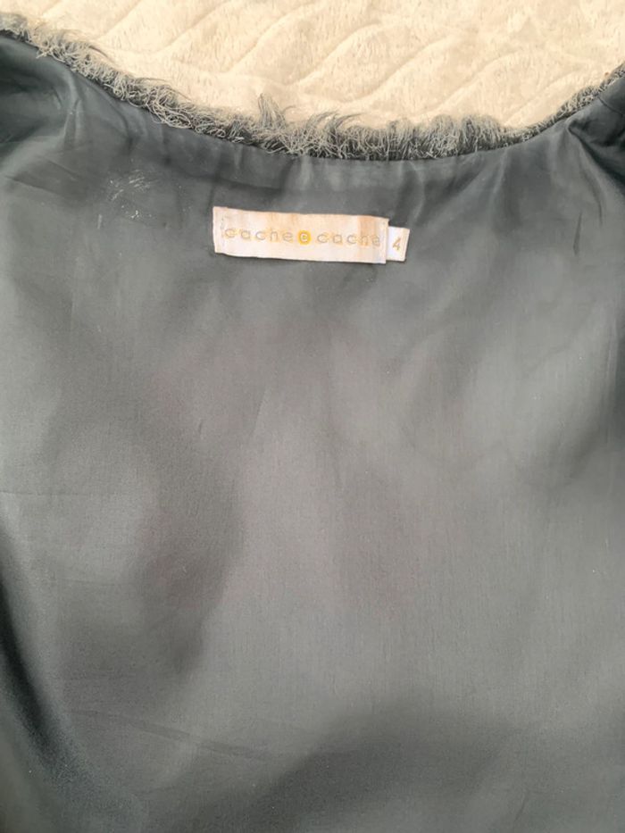 Veste  cache cache sans manches gris taille 42 - photo numéro 10
