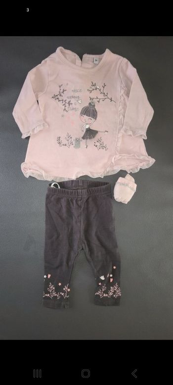 Ensemble 3 mois fille + chaussettes