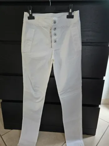 jeans blanc Made in italy