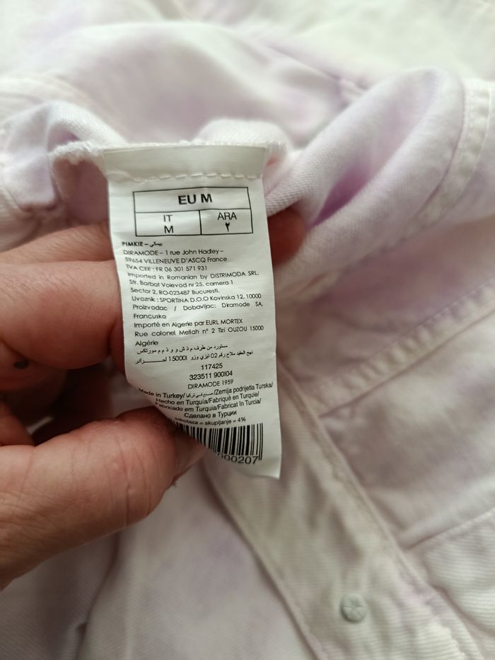 Veste jean tie & dye rose Pimkie M - photo numéro 3