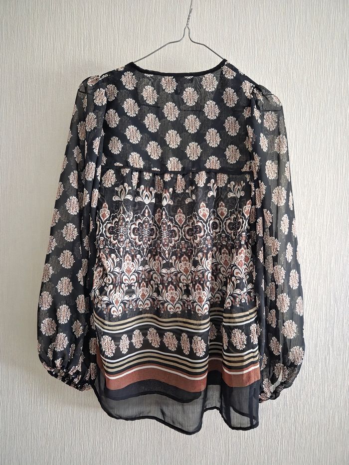 🌸 Blouse transparente Atmosphere - Imprimé Floral & Bohème - photo numéro 4