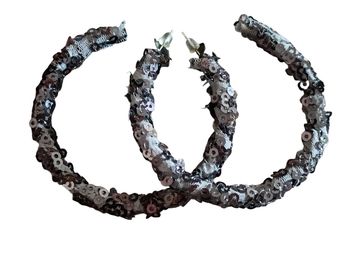 Boucles d'oreilles demi créoles sequins