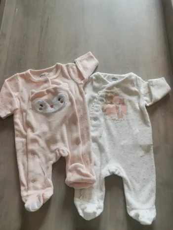 2 Pyjamas Naissance Bébé Fille Gémo