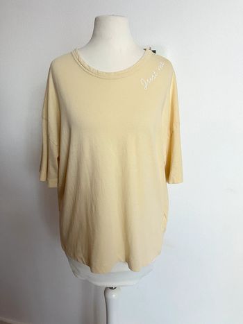 T-shirt jaune clair taille M 100% coton
