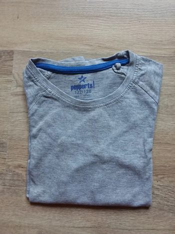 Tee-shirt manches longues gris 6-8 ans