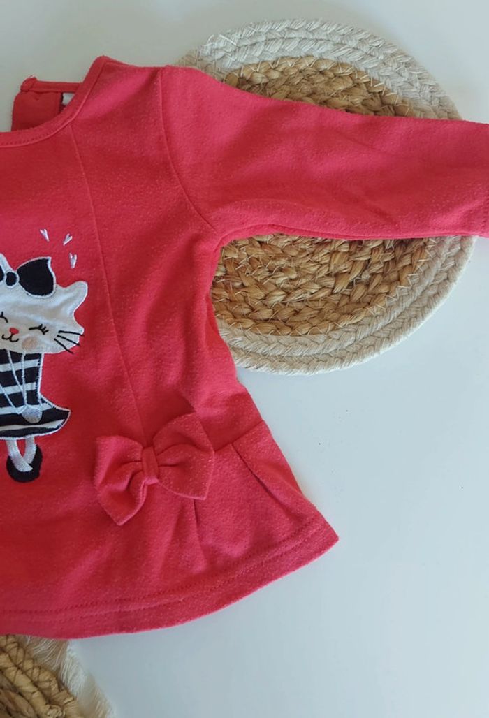 Ensemble bébé fille pull léger pull fin legging chat mi saison printemps été automne hiver - photo numéro 3