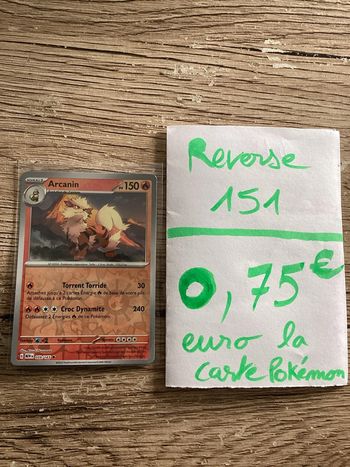 carte Pokémon arcanin reverse 059/165 EV3.5 collection 151 FR neuf sortie de booster