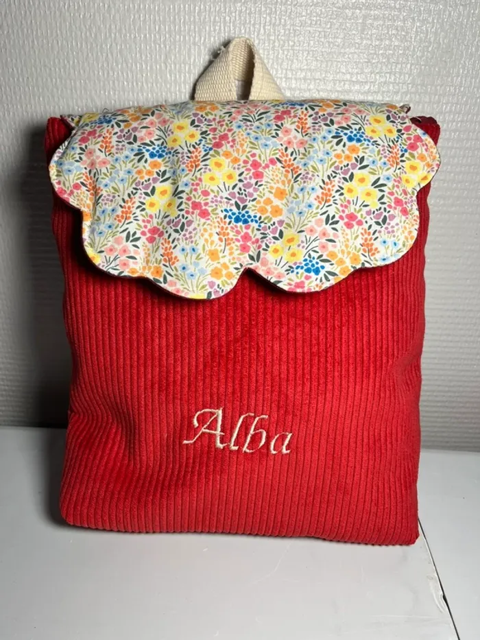Sac à dos maternelle nounou velours perso - photo numéro 4