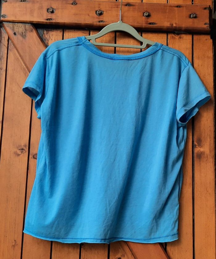 T.shirt femme bleu Mango S - photo numéro 2