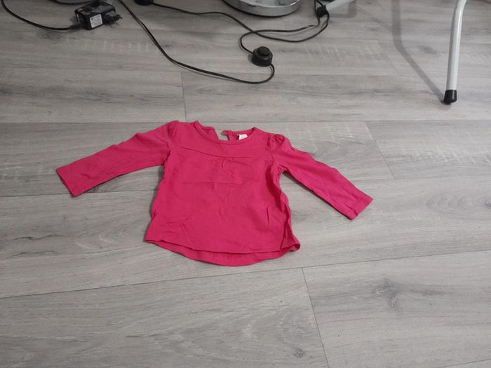 Tee shirt manches longues rose