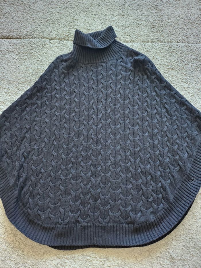 Pull poncho taille unique col roulé