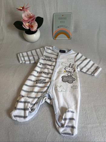 Pyjama velours naissance