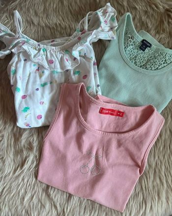 Lot de 3 débardeurs Tissaia / Kiabi 8 ans