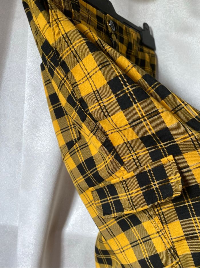 Pantalon écossais tartan ocre jaune 34 Jennyfer don't call me - photo numéro 3