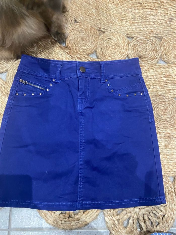 Jupe camaïeu bleu taille 34