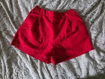 Short Rouge Bandes Blanches