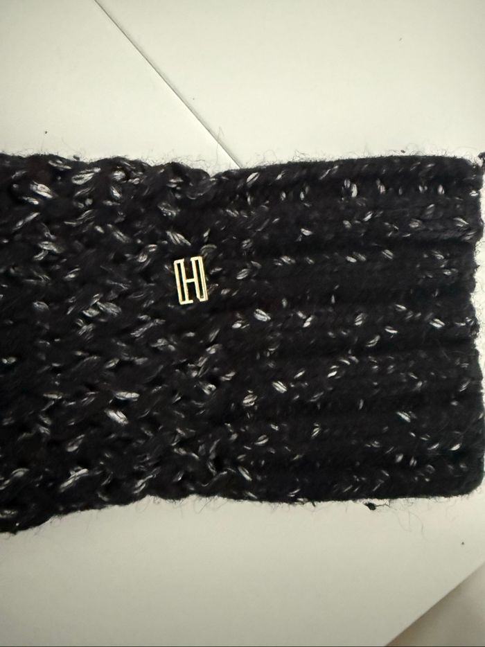 Pull effet maille Tommy Hilfiger noir - Taille L - Très bon état - photo numéro 4